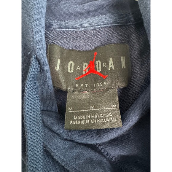 Jordan Marauders Lacrosse Sleeveless Hoodie Mens M Blue Pullover - Picture 7 of 8